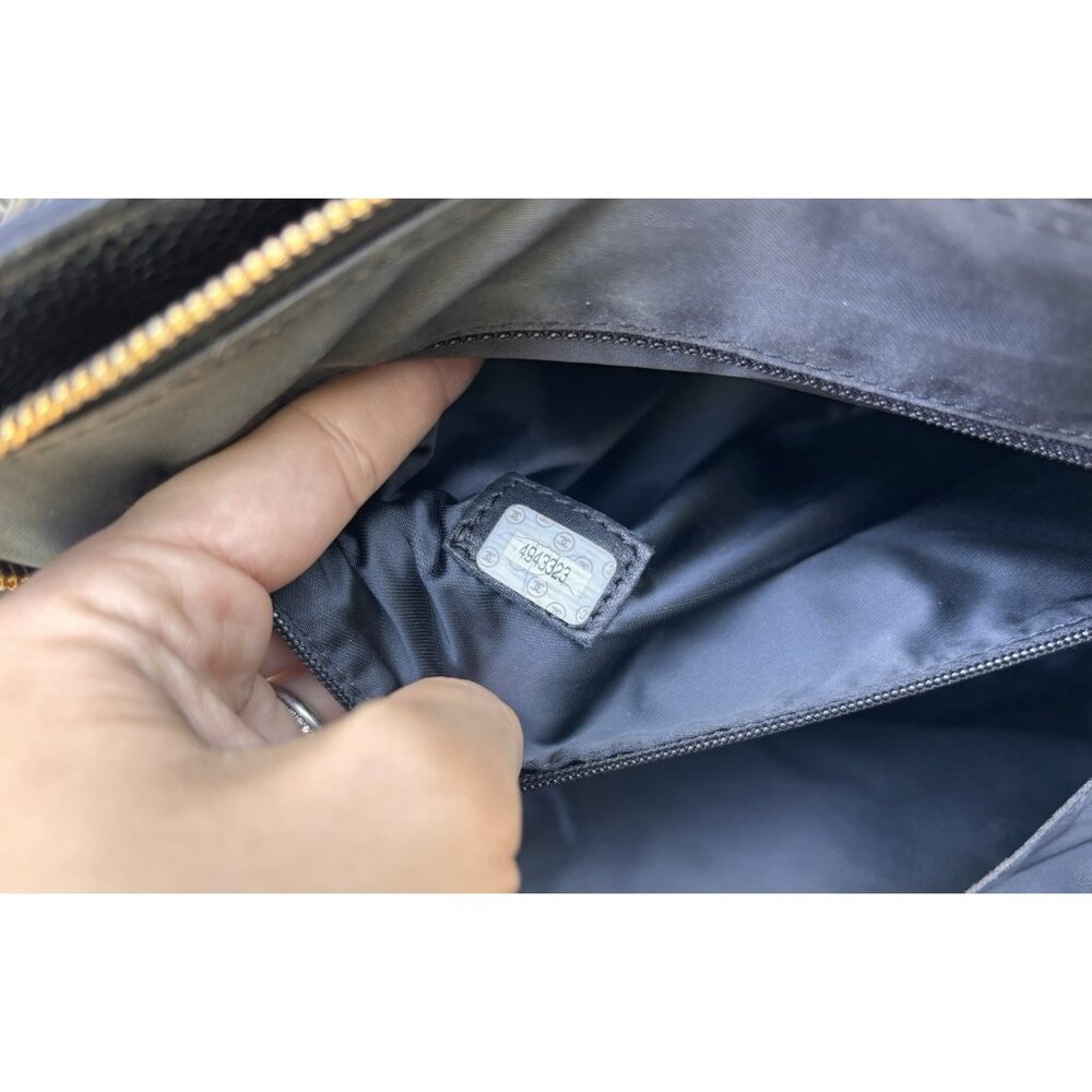 Authentic Chanel black caviar leather embroidered mini tote - Picture 16 of 16
